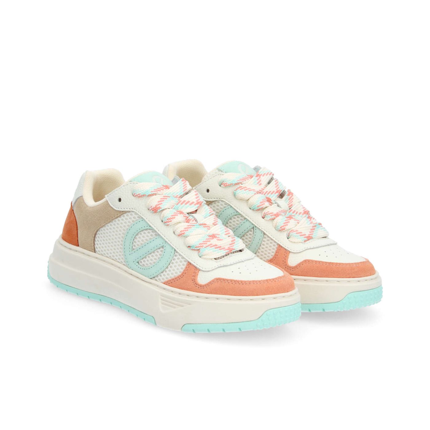 ALISON SNEAKER W - SUEDE/MESH/SUED - MELON/BLANC CASSE/TURQUOISE